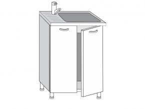 2.60.2мн Шкаф-стол на 600мм под накладную мойку с 2-мя дверцами в Копейске - kopejsk.magazin-mebel74.ru | фото