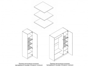 Комплект полок шкафа 1 дверного или 3 дверного в Копейске - kopejsk.magazin-mebel74.ru | фото