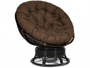 Кресло-качалка Papasan w 23/01 B с подушкой Antique brown, ткань Коричневый в Копейске - kopejsk.magazin-mebel74.ru | фото