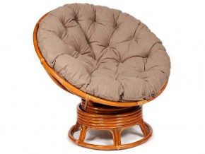 Кресло-качалка Papasan w 23/01 B с подушкой Cognac, экошерсть Коричневый в Копейске - kopejsk.magazin-mebel74.ru | фото