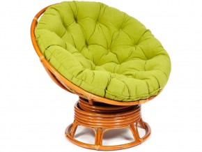 Кресло-качалка Papasan w 23/01 B с подушкой Cognac, флок Олива в Копейске - kopejsk.magazin-mebel74.ru | фото