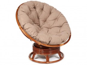 Кресло-качалка Papasan w 23/01 B с подушкой Pecan, экошерсть Коричневый в Копейске - kopejsk.magazin-mebel74.ru | фото