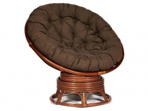 Кресло-качалка Papasan w 23/01 B с подушкой Pecan, ткань Коричневый в Копейске - kopejsk.magazin-mebel74.ru | фото