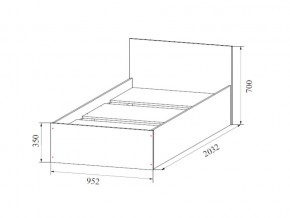 Кровать одинарная (Без матраца 0,9*2,0) в Копейске - kopejsk.magazin-mebel74.ru | фото